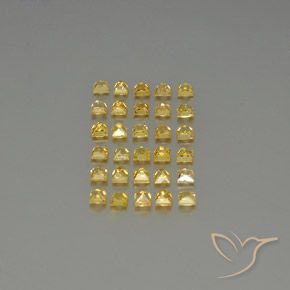 Zaffiro naturale giallo da 3,51 ct, quadrato, VVS-VS