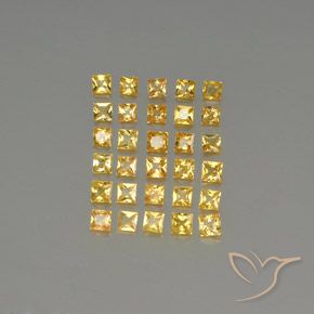 Zaffiro naturale giallo da 3,11 ct, quadrato, VVS-VS