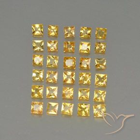 Zaffiro naturale giallo da 3,11 ct, quadrato, VVS-VS