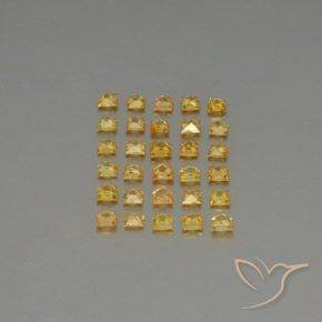 Zaffiro naturale giallo da 3,11 ct, quadrato, VVS-VS