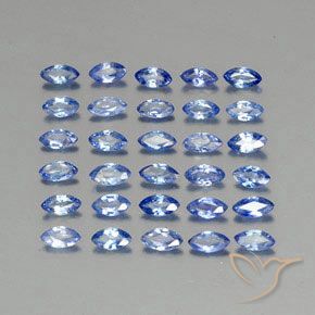 Gemme di Zaffiro Blu scuro medio naturale da 2.86 ct, Taglio marquise, VVS-VS