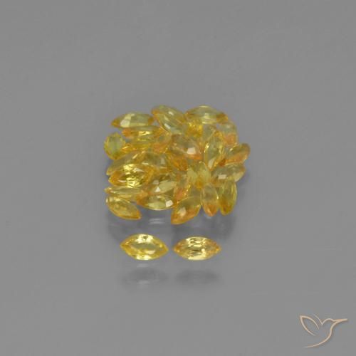 2.83ctw Naturale Giallo Zaffiro, Taglio marquise, VVS-VS