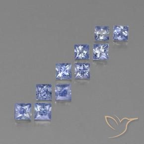Zaffiro naturale blu da 2,51 ct, quadrato, VVS-VS