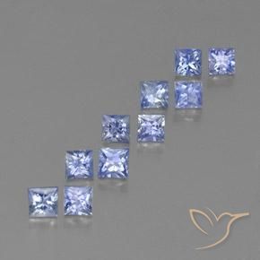 Zaffiro naturale blu da 2,56 ct, quadrato, VS