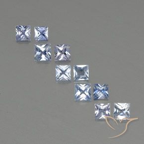 Zaffiro naturale blu da 2,16 ct, quadrato, VVS-VS
