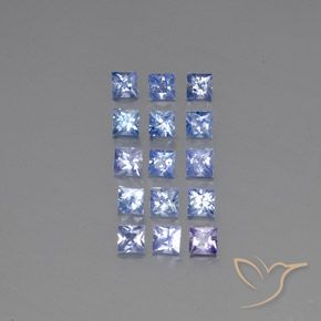 Zaffiro naturale blu da 3,56 ct, quadrato, VS