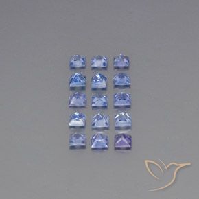 Zaffiro naturale blu da 3,56 ct, quadrato, VS