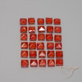 Zaffiro naturale arancione da 2,66 ct, quadrato, VVS-VS