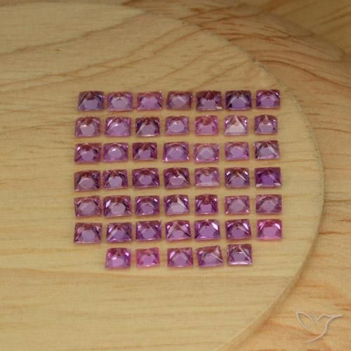 Gemme di Zaffiro Rosa violetto naturale da 5.60 ct, Quadrato, VVS-VS