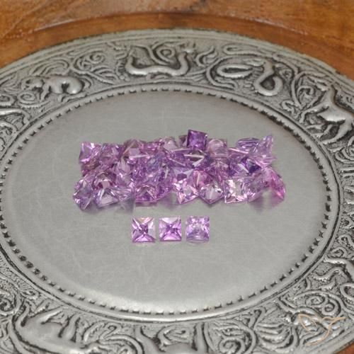 4.65ctw Naturale Rosa violetto Zaffiro, Quadrato, VVS-VS
