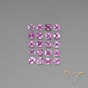 Zaffiro naturale porpora da 2,59 ct, quadrato, VVS-VS