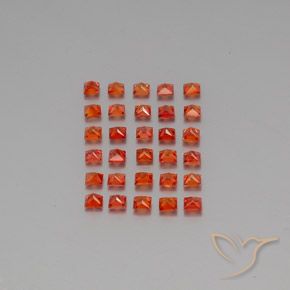Gemme di Zaffiro Rosso brillante naturale da 3.21 ct, Quadrato, VVS-VS