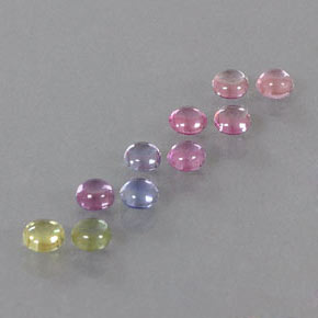 Zaffiro naturale multicolore da 2,69 ct, taglio rotondo, trasparente