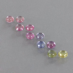Zaffiro naturale multicolore da 2,69 ct, taglio rotondo, trasparente