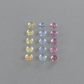 Zaffiro naturale multicolore da 2,68 ct, taglio rotondo, trasparente