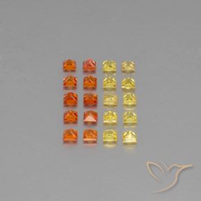 Gemme di Zaffiro Multicolore naturale da 2.83 ct, Quadrato, VVS-VS