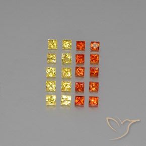 Zaffiro naturale multicolore da 2,22 ct, quadrato, VVS-VS