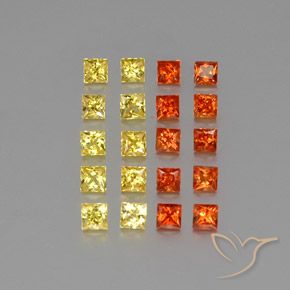 Zaffiro naturale multicolore da 2,22 ct, quadrato, VVS-VS