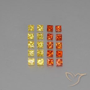 Zaffiro naturale multicolore da 2,73 ct, quadrato, VVS-VS