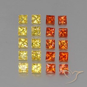 Zaffiro naturale multicolore da 2,73 ct, quadrato, VVS-VS