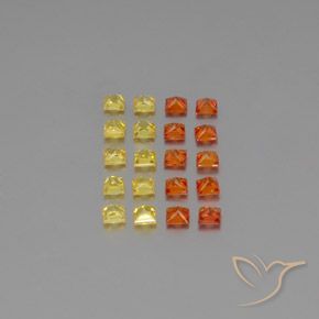 Zaffiro naturale multicolore da 2,73 ct, quadrato, VVS-VS
