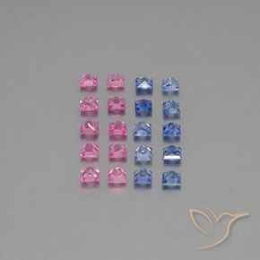 Zaffiro naturale multicolore da 3,75 ct, quadrato, VVS-VS