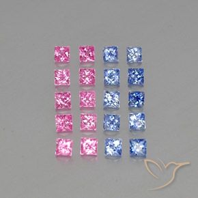 Zaffiro naturale multicolore da 4,89 ct, quadrato, VVS-VS