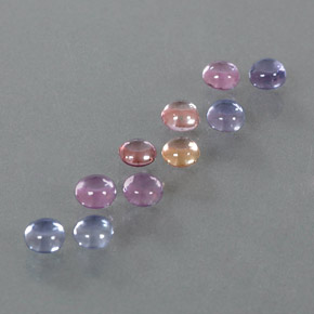 Zaffiro naturale multicolore da 2,48 ct, taglio rotondo, trasparente
