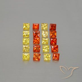 Zaffiro naturale multicolore da 2,61 ct, quadrato, VVS-VS