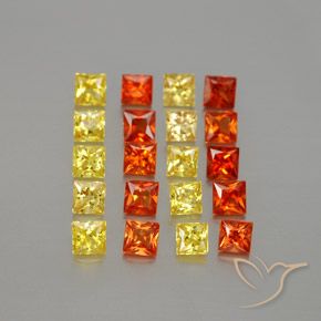 Zaffiro naturale multicolore da 2,61 ct, quadrato, VVS-VS