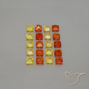 Zaffiro naturale multicolore da 2,61 ct, quadrato, VVS-VS