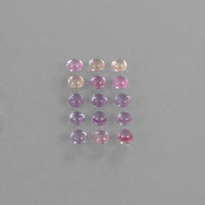 Zaffiro naturale multicolore da 2,73 ct, taglio rotondo, trasparente