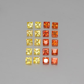 Zaffiro naturale multicolore da 1,73 ct, quadrato, VVS-VS