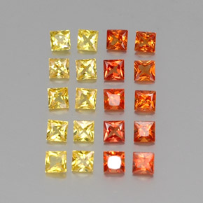 Zaffiro naturale multicolore da 1,73 ct, quadrato, VVS-VS