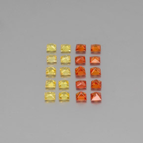 Zaffiro naturale multicolore da 1,73 ct, quadrato, VVS-VS