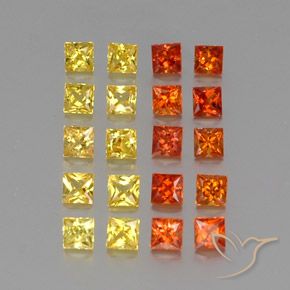 Zaffiro naturale multicolore da 2,63 ct, quadrato, VVS-VS