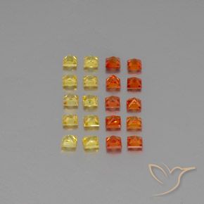 Zaffiro naturale multicolore da 2,63 ct, quadrato, VVS-VS