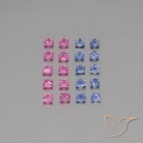 Zaffiro naturale multicolore da 2,34 ct, quadrato, VVS-VS