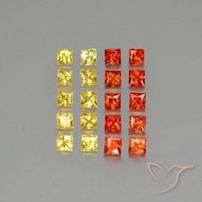 Zaffiro naturale multicolore da 2,78 ct, quadrato, VVS-VS