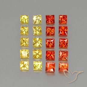 Zaffiro naturale multicolore da 2,78 ct, quadrato, VVS-VS