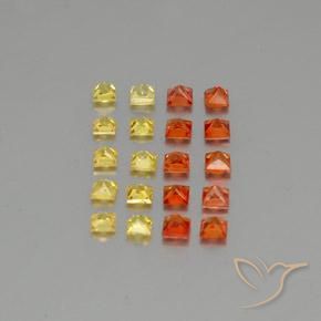Zaffiro naturale multicolore da 2,78 ct, quadrato, VVS-VS