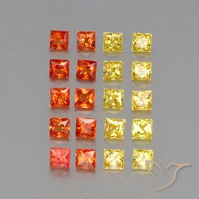 Zaffiro naturale multicolore da 2,81 ct, quadrato, VVS-VS