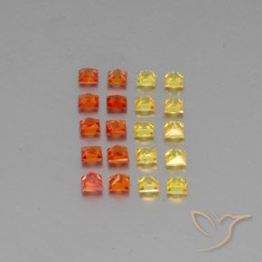 Zaffiro naturale multicolore da 2,81 ct, quadrato, VVS-VS