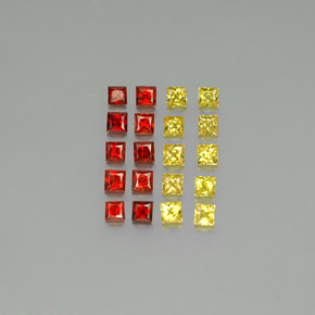 Zaffiro naturale multicolore da 2,26 ct, quadrato, VVS-VS
