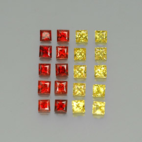 Zaffiro naturale multicolore da 2,26 ct, quadrato, VVS-VS