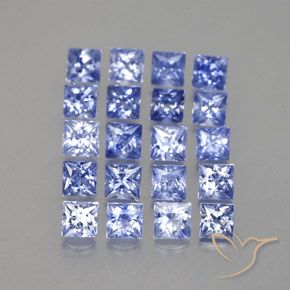 Zaffiro naturale blu da 3,14 ct, quadrato, VVS-VS
