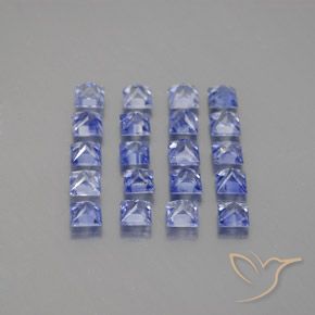 Zaffiro naturale blu da 3,14 ct, quadrato, VVS-VS