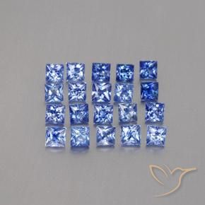 Zaffiro naturale blu da 2,80 ct, quadrato, VVS-VS