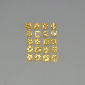 Zaffiro naturale giallo da 2,10 ct, quadrato, VVS-VS