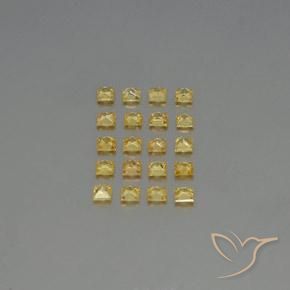 Zaffiro naturale giallo da 1,99 ct, quadrato, VVS-VS